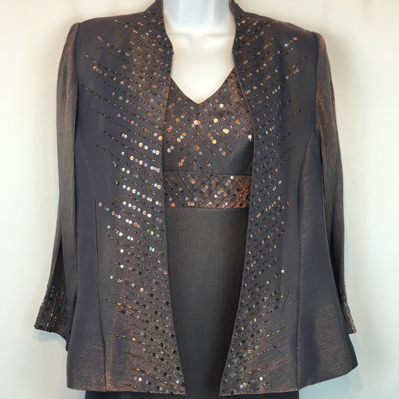 David's Bridal Dresses & Skirts - David's Bridal Sequin Dress with Jacket size 8